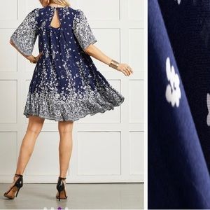 Blue and White summer dress - never worn